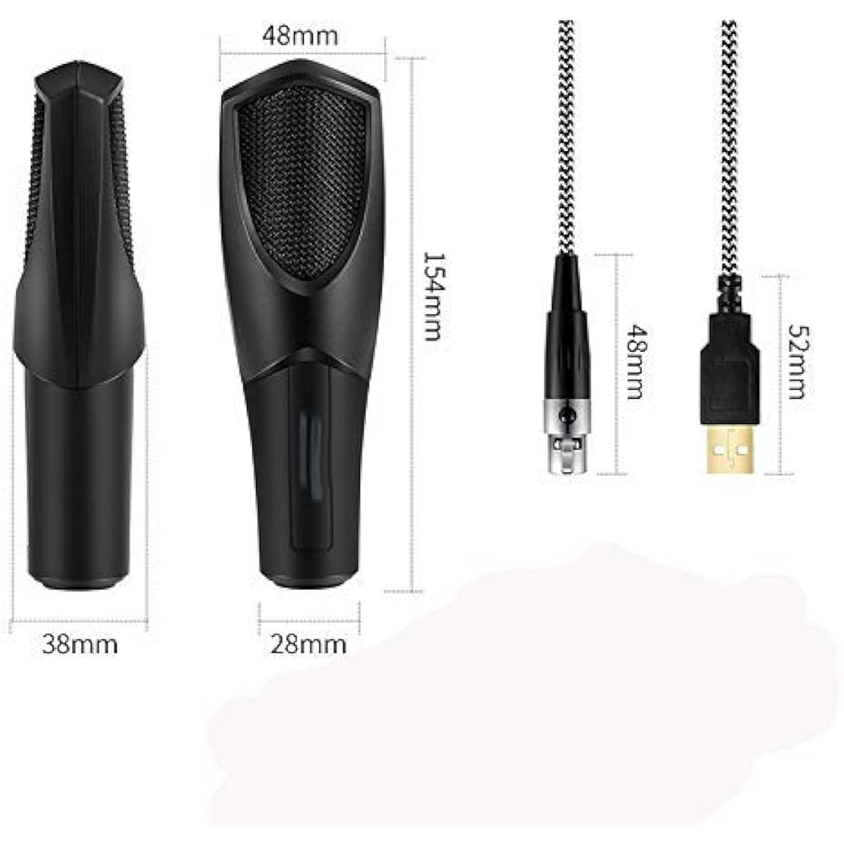 USB Condenser Microphone for Computer Microphone for Game Recording Microphone with Stand Shock Mount