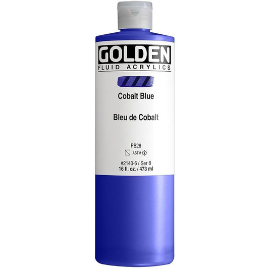 Golden Acrylic Fluid 473ml (16oz) 2140 Cobalt Blue 13116140