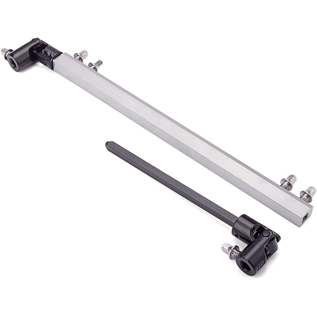Alnicov Double Drum Pedal Link Bar Bass Drum Pedal Drive Shaft Drum Kit Replacement Silver