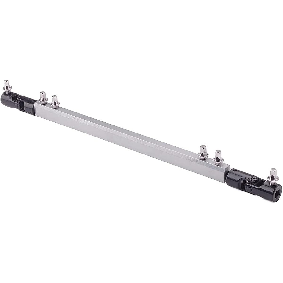 Alnicov Double Drum Pedal Link Bar Bass Drum Pedal Drive Shaft Drum Kit Replacement Silver