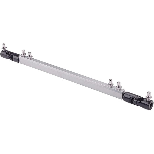Alnicov Double Drum Pedal Link Bar Bass Drum Pedal Drive Shaft Drum Kit Replacement Silver
