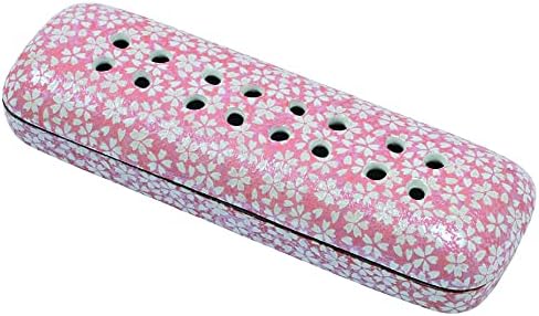 Incense stick plate for lying down, incense holder, Buddhist utensils, incense burner, interior decoration, meditation, relaxing, stylish, cute, incense holder, modern, small, for Buddhist altars, cherry blossom pattern pink, large, 19.8 x 6.5 x 3.6 cm,
