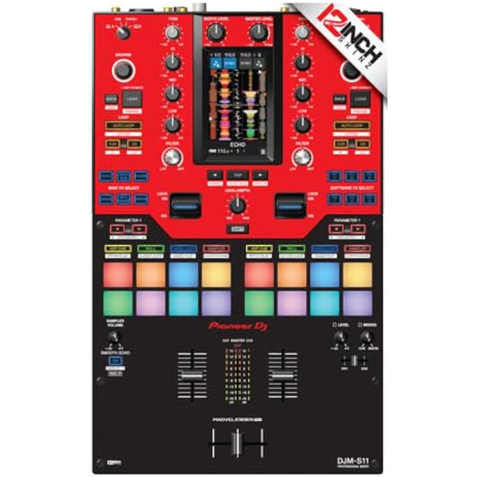 12inch SKINZ/Pioneer DJM-S11 SKINZ Two-tone (RED/BLACK) [Skin for DJM-S11]