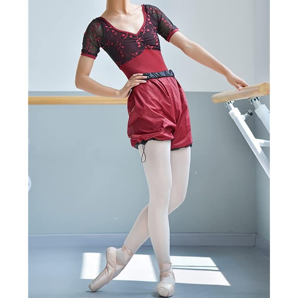 ProDance Mint Wine Red Half Cup Ballet Leotard PLHA001L