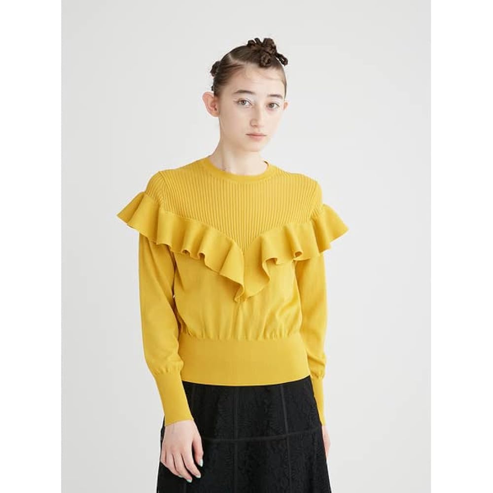 [Fur Fur] Ruffle Detail Knit Pullover RWNT224083 Women's