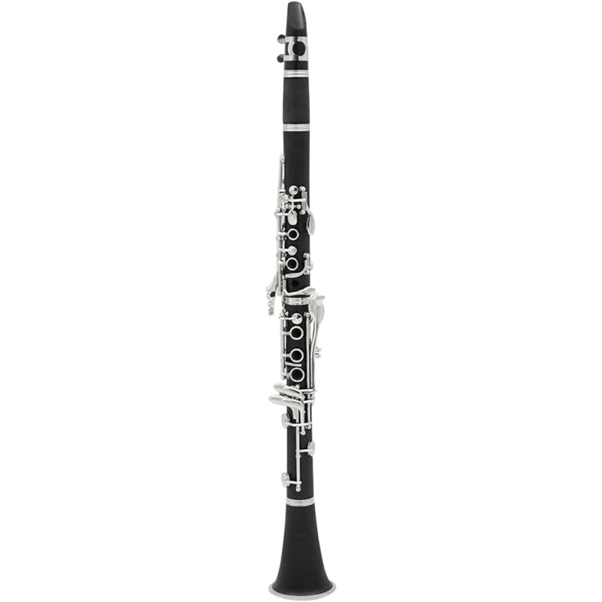 Juspins ABS Resin Bb Clarinet 17 Key Beginner Set for Brass Band Practice and Performance Cupronickel Plated