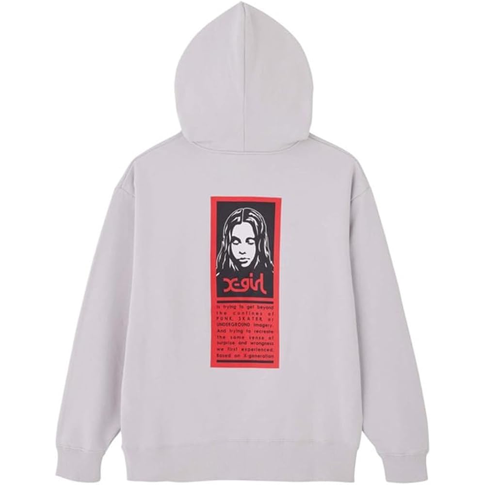 [X-Girl] Hooded Sweatshirt WORDS FACE SWEAT HOODIE Women's