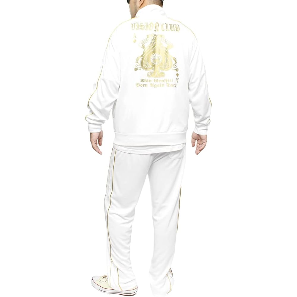 [One Colors] Men's Setup, Large Size, Long Sleeve, Short Sleeve, Full Zip, Blouson, Easy Pants, Piping, Jersey