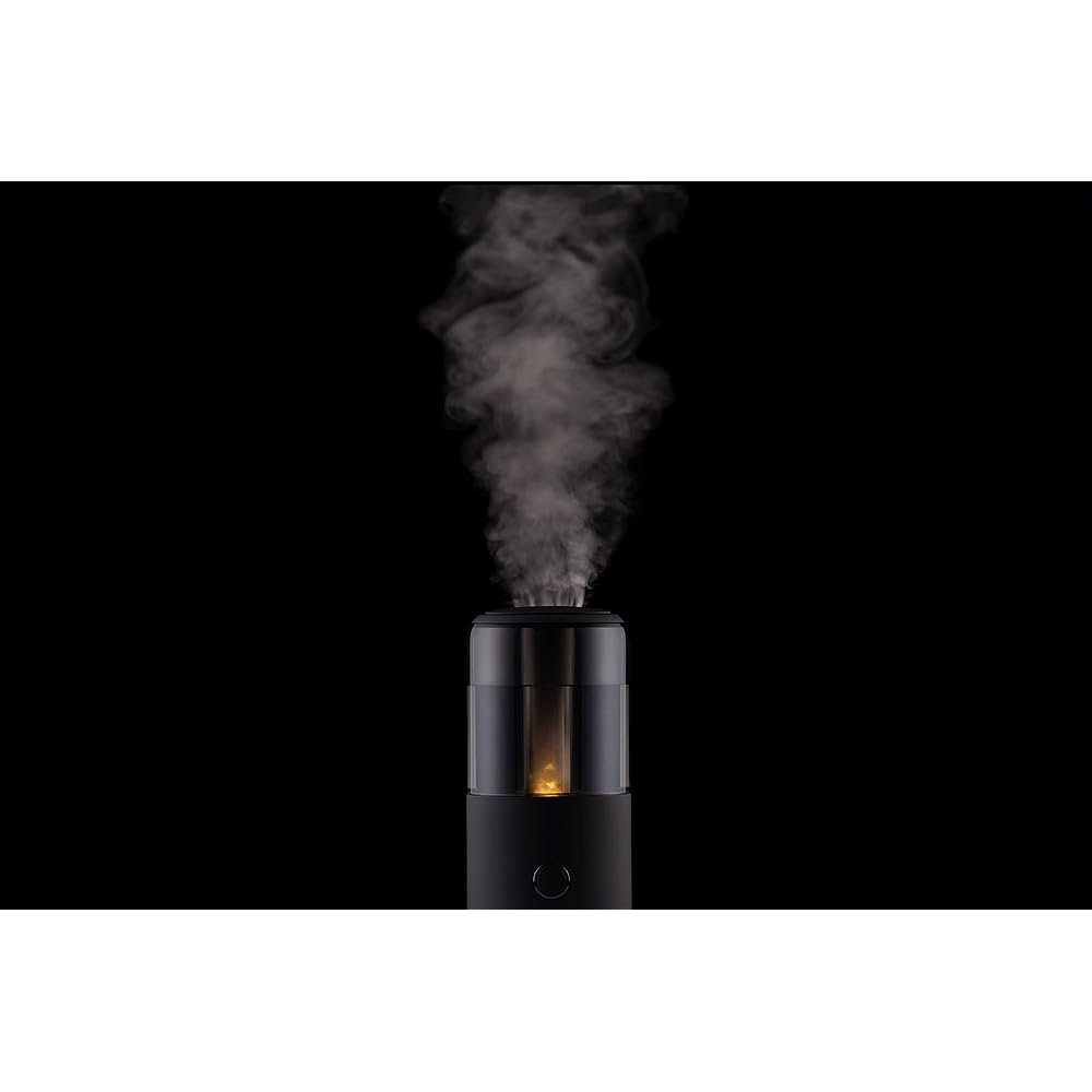 RHYTHM Humidifier Tabletop Small Ultrasonic Type [Domestic Manufacturer] Antibacterial Aroma (Includes 3 Oil Pads for Essential Oils) AC Powered Black 19.7x9x9cm "MIST Mini" 9YY020RH02