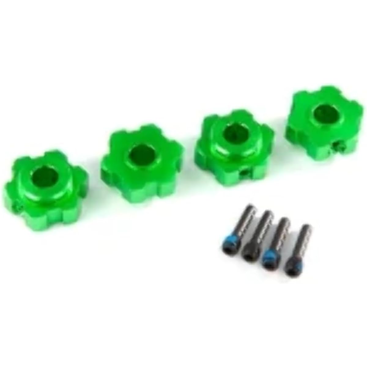 Traxxas 8956G Wheel Hub Hex Aluminum (Green Anodized) (4)/Screw Pin (4)