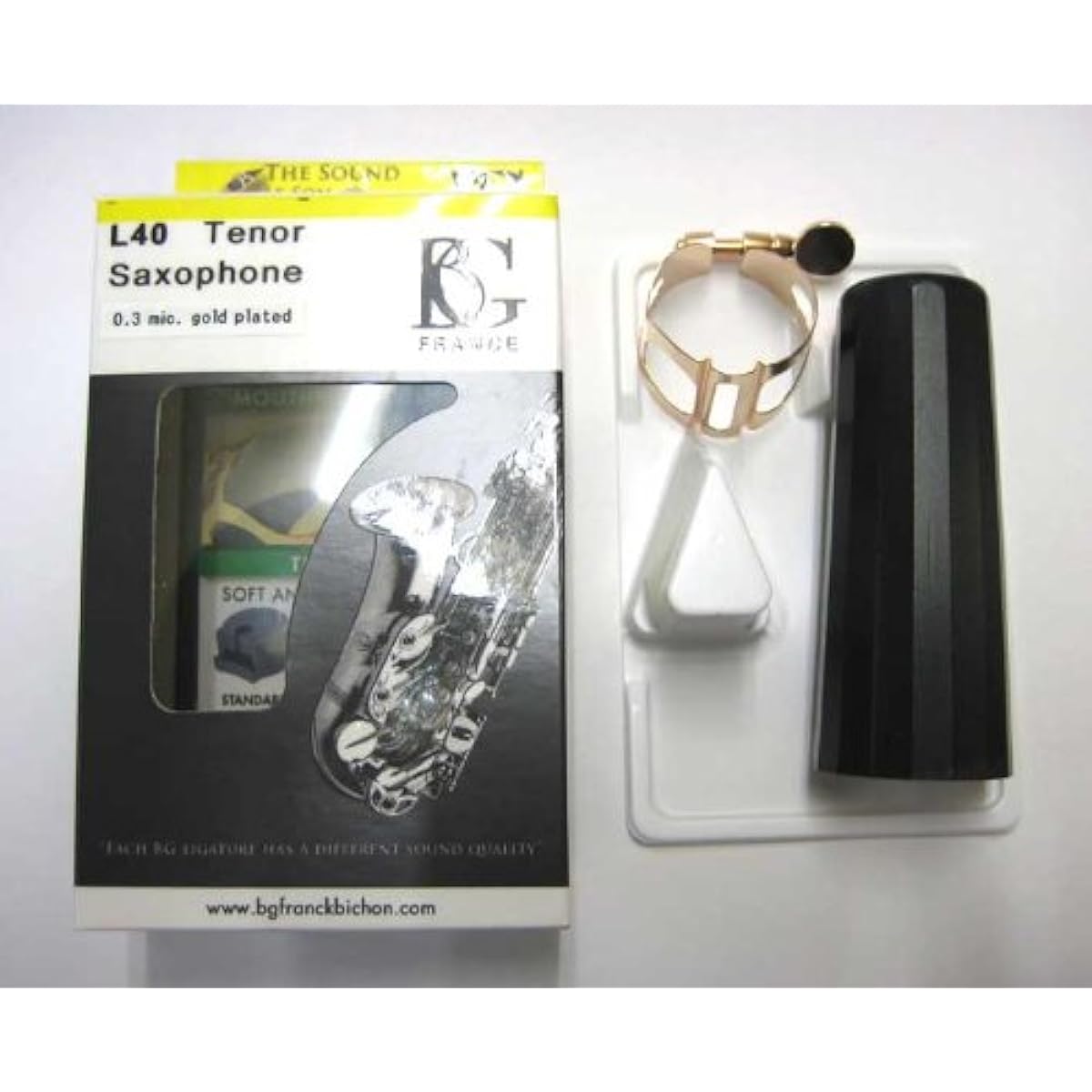 Liberty musical instrument special! [BG] Ligature L40 for tenor saxophone 《Pink gold finish》