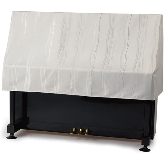 Alps/Japanese upright piano half cover (jacquard type) H-FL/M-L size Light gray leather style embossed finish