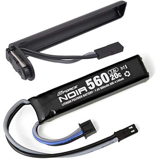 G FORCE Noir LiPo 7.4V 560mAh Electric compact machine gun LiPo battery connector set