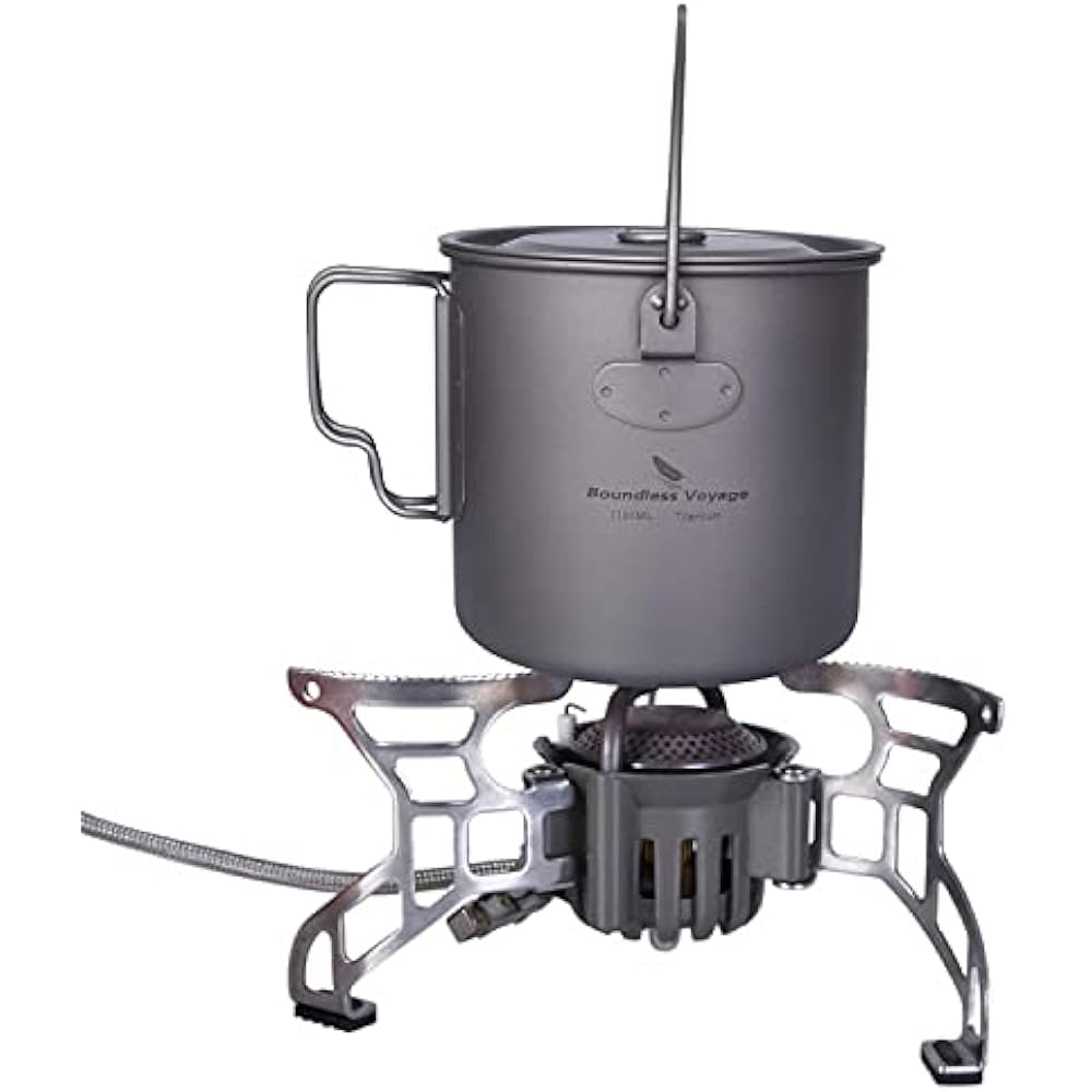 Titanium Single Mug Mug 500ml 900ml 1100ml 1250ml (with lid) Folding Handle Open Fire Ultra Light Outdoor Camping Titanium Mug (Hanging Cup 1100ml)