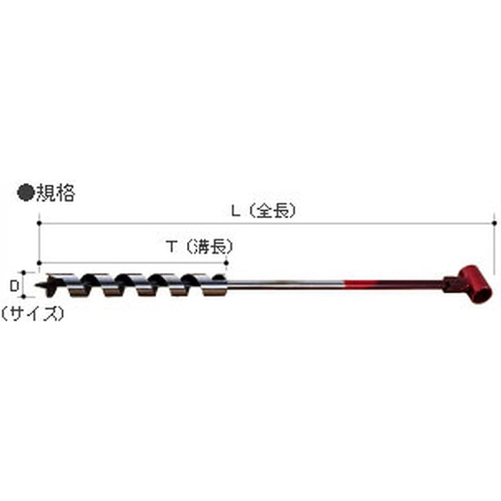 Onishi Kogyo short twist ring auger (NO.5) 24mm