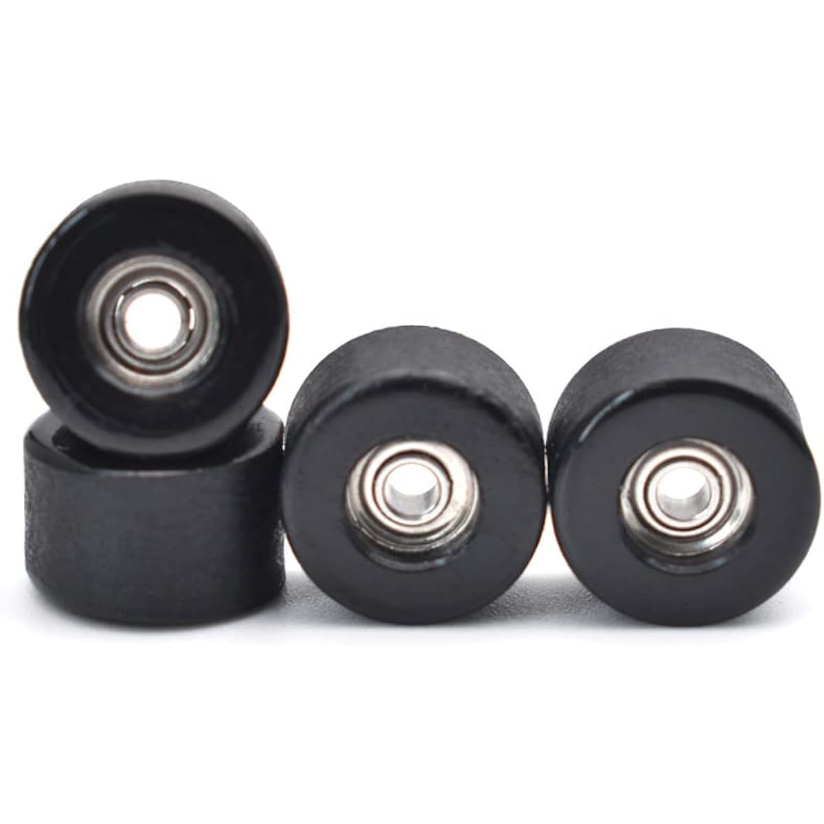 SAIKOOWA Apex 68D Urethane Fingerboard Wheel, 7.5mm Diameter, 4 ABEC-9 Ultraspin Chrome Steel Bearings, 1 Fingerboard Tool (Black)