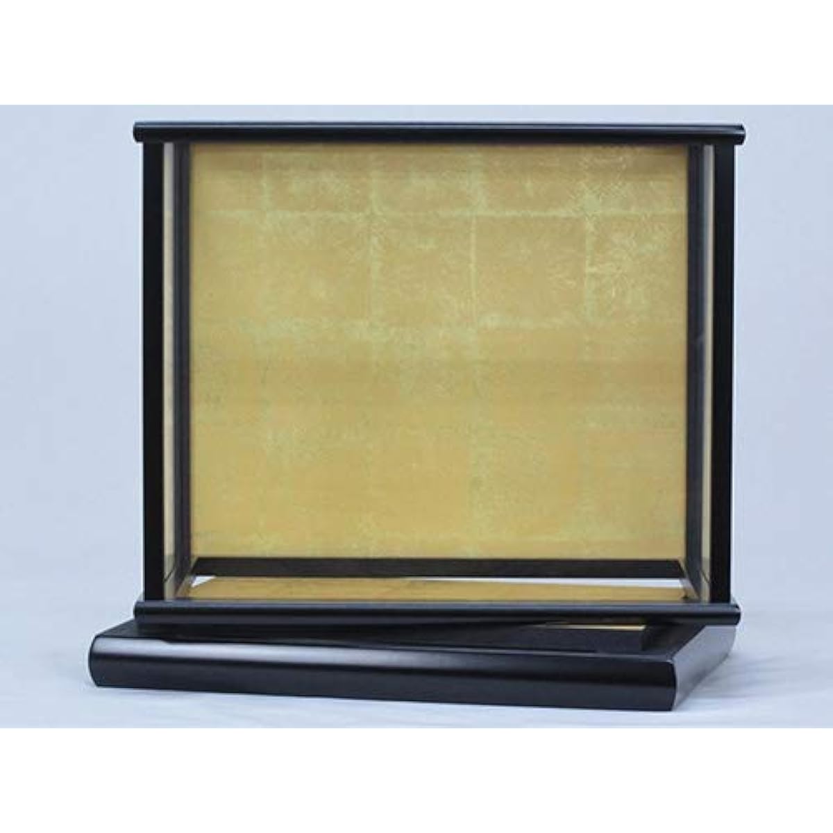 Doll Case 336 Width 30 x Depth 19 x Height 25 cm (case inner dimensions) Black painted glass case Wooden lid type Hakata doll Ichimatsu doll