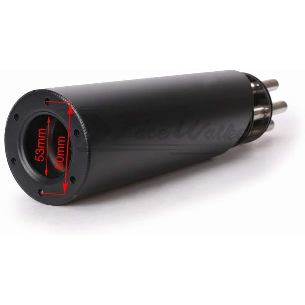 Bike Slip-On Muffler Bike Silencer Gatling Gun Fixed with Screws Rotatable Universal Length 418mm