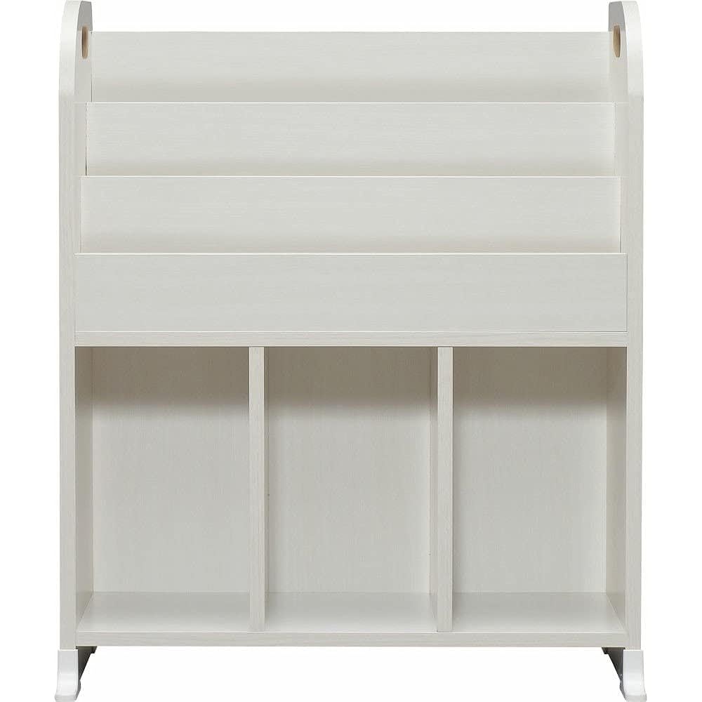 IRIS Ohyama Toy Box Off White Width 63 x Depth 34.7 x Height 75.3 cm Picture Book Rack ER-6030