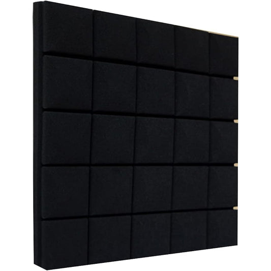 Anti-Noise Conference Room Acoustic Panels, Self-Adhesive Soundproofing Foam Panels, Fire Retardant Acoustic Foam Wedge Tiles for Recording Studio, Easy Setup (Red 50*50*5CM) (Black