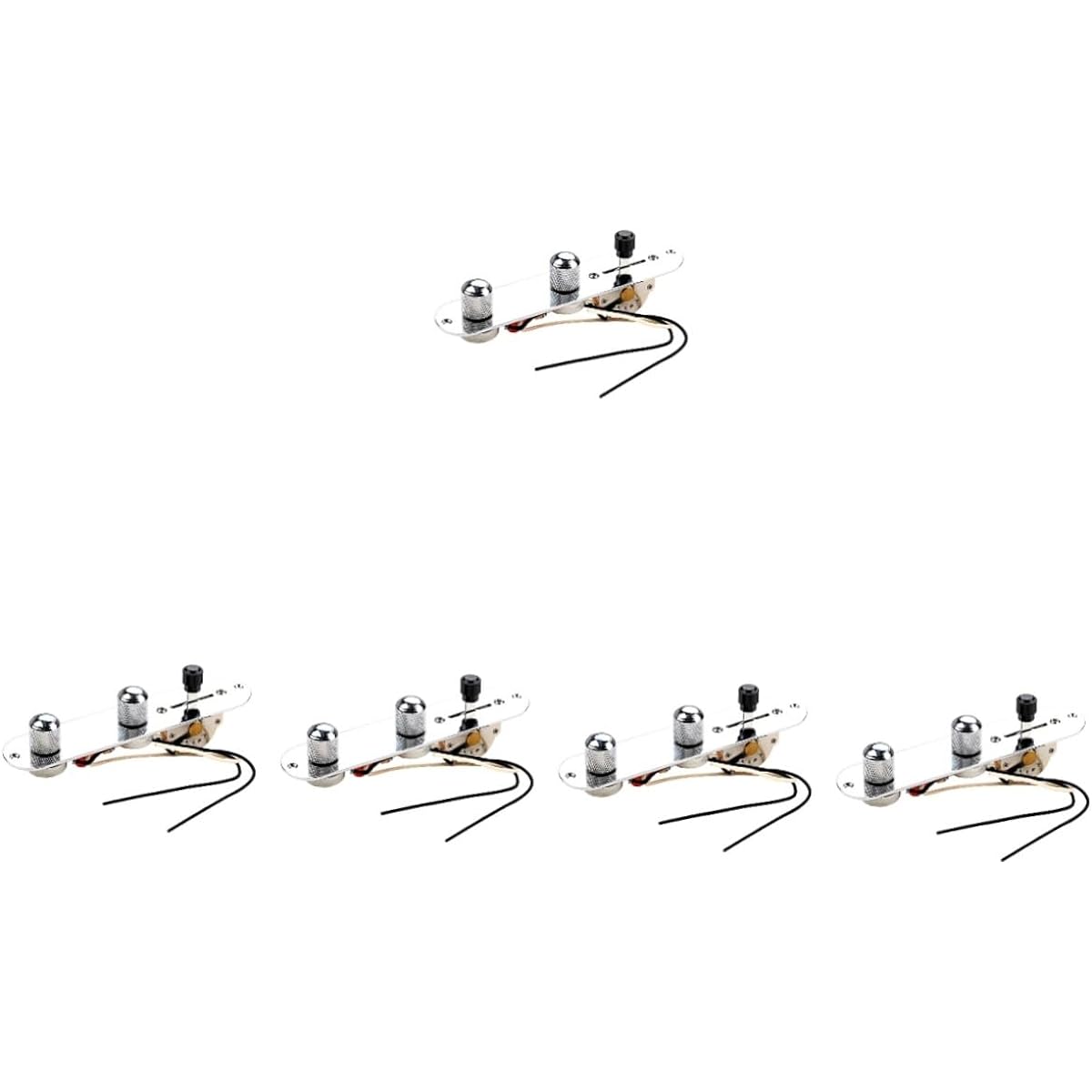 VICASKY 5pcs Iron Line Guitar Control Plate Loaded Control Plate Guitar Accessories Electric Guitar Wired Control Plate Guitar Parts Wired Control Panel