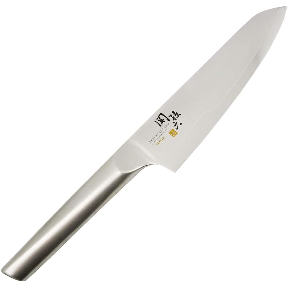 Kai KAI Santoku Knife Seki Magoroku 10000ST 165mm Antibacterial Cutting Board LL Plastic White 2-piece Set