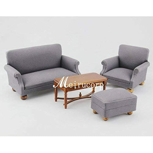 1:12 scale dollhouse miniature furniture living room set sofa table