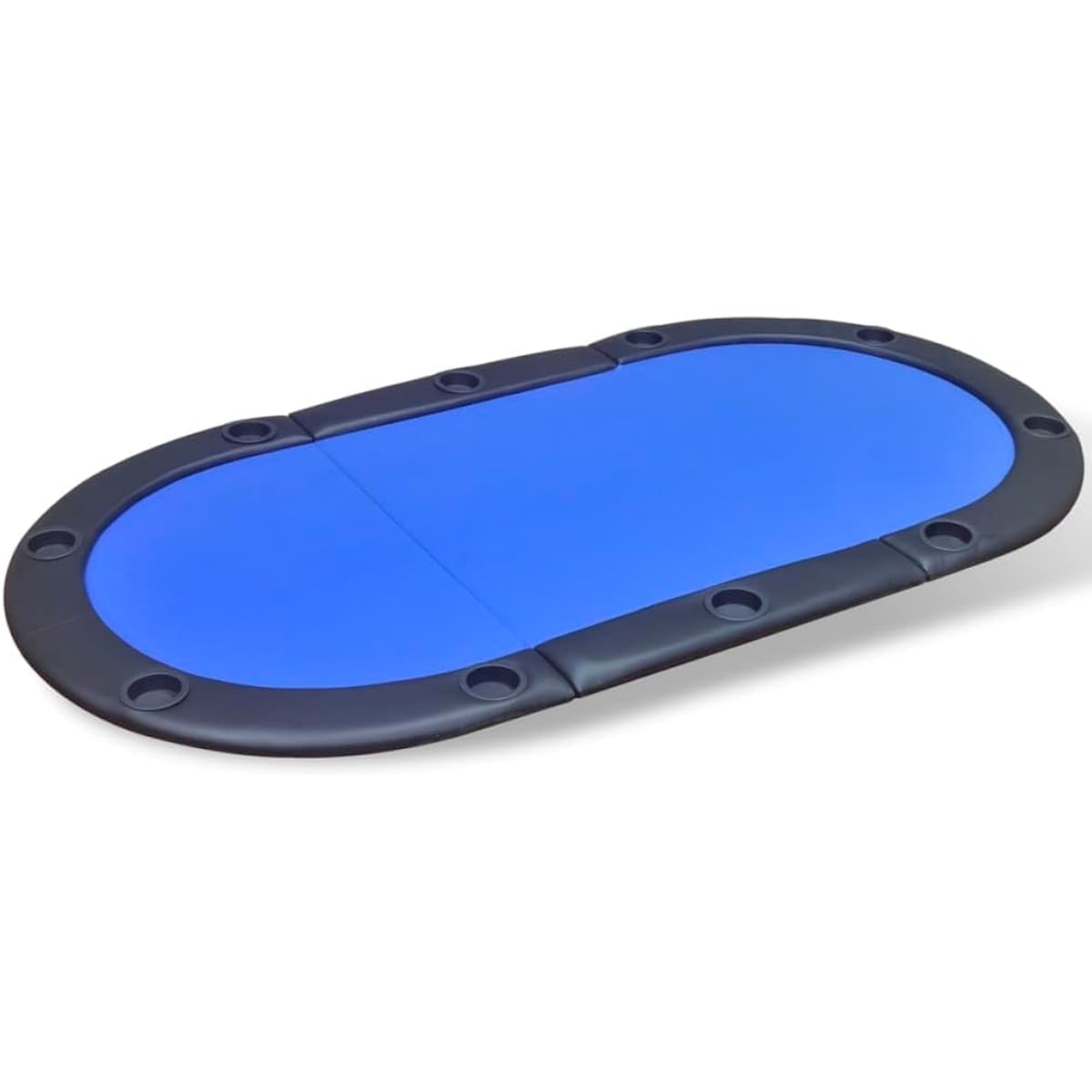 vidaXL 10 Player Folding Poker Table Top, Blue