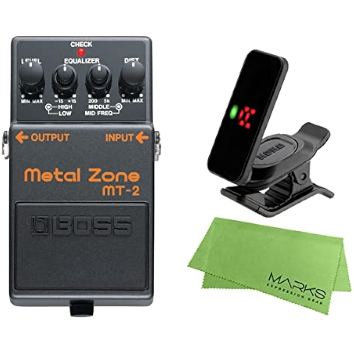 BOSS - Metal Zone MT-2 + KORG Pitchclip 2 PC-2 + Marks Original Cross Set