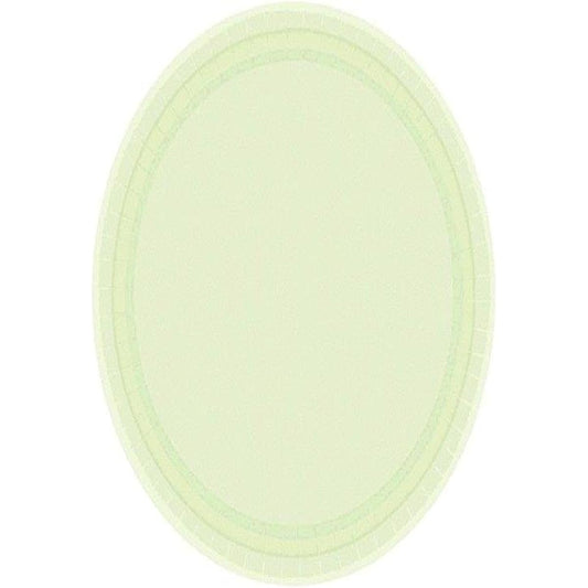 (Green) - Amscan Party Ready Disposable Round Dessert Plates Tableware, Leaf Green, Paper, 18cm , Pack of 20
