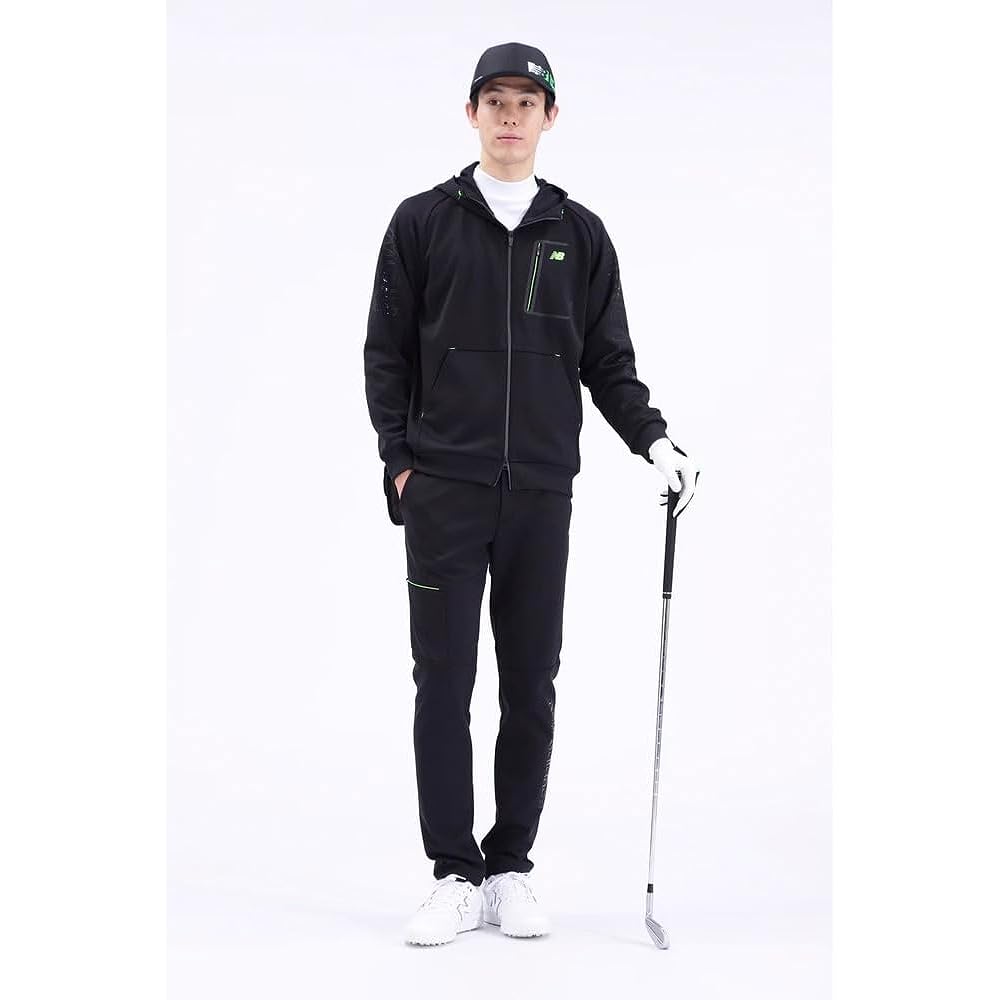 [New Balance] Men's sweatshirt hoodie (cardboard knit, 3D zebra pattern, stretch) / Golf / 012-3262002