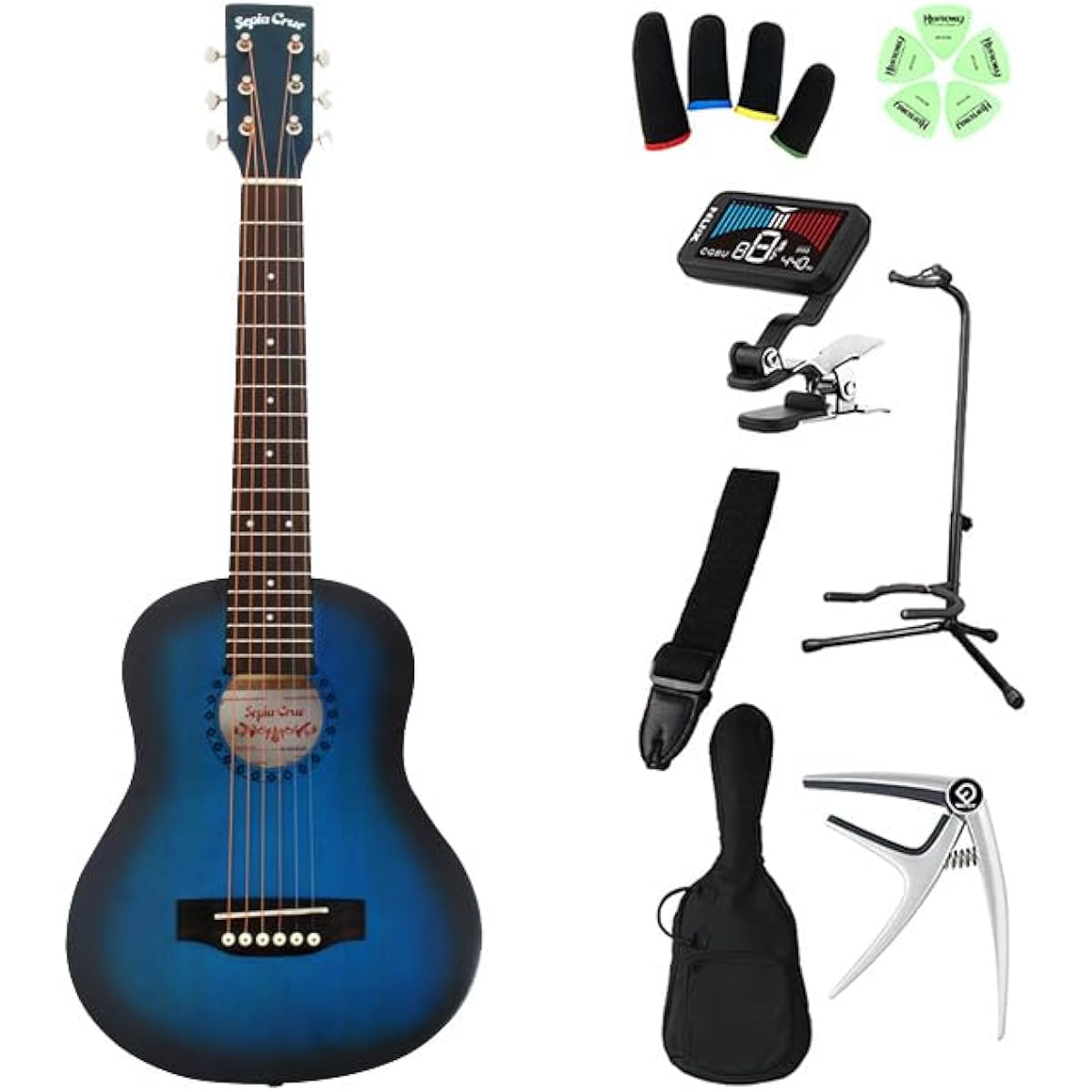 Sepia Crue W60 Can be played from age 4! Kids guitar beginner set Acoustic guitar for children BLS Mini guitar Small and lightweight Sepia Crue