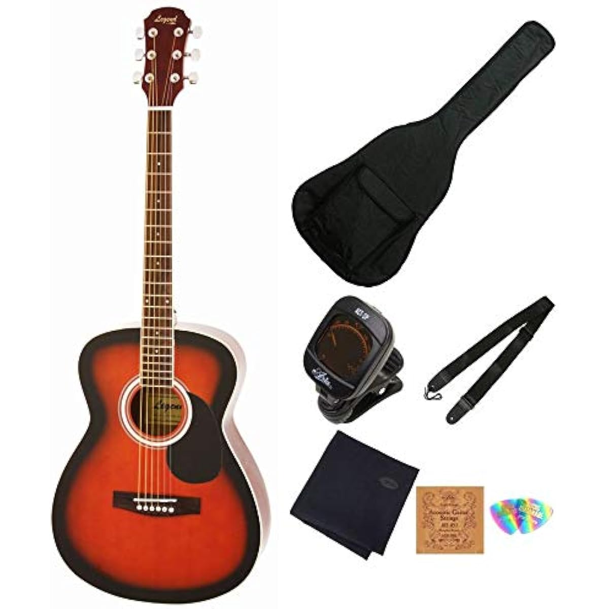 Legend by Aria FG-15/BS Acoustic Guitar Beginner Set Aria Sunburst [Inspected/Adjusted]