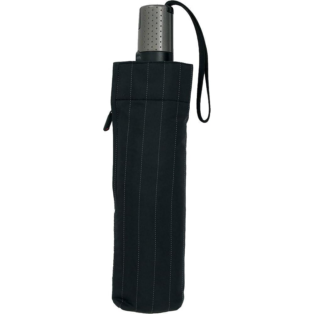 Knirps Folding Umbrella Automatic Open/Close [Regular Imported] One-touch Lightweight Slim Men's Brand TS.220 Black Pinstripe KNTS220-4100