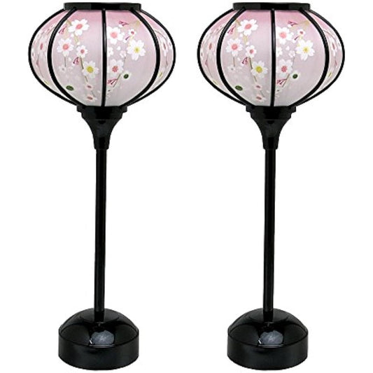 Hina Doll Cordless Bonbori "Weeping Cherry Blossom" Snow Cave (LED) 29cm