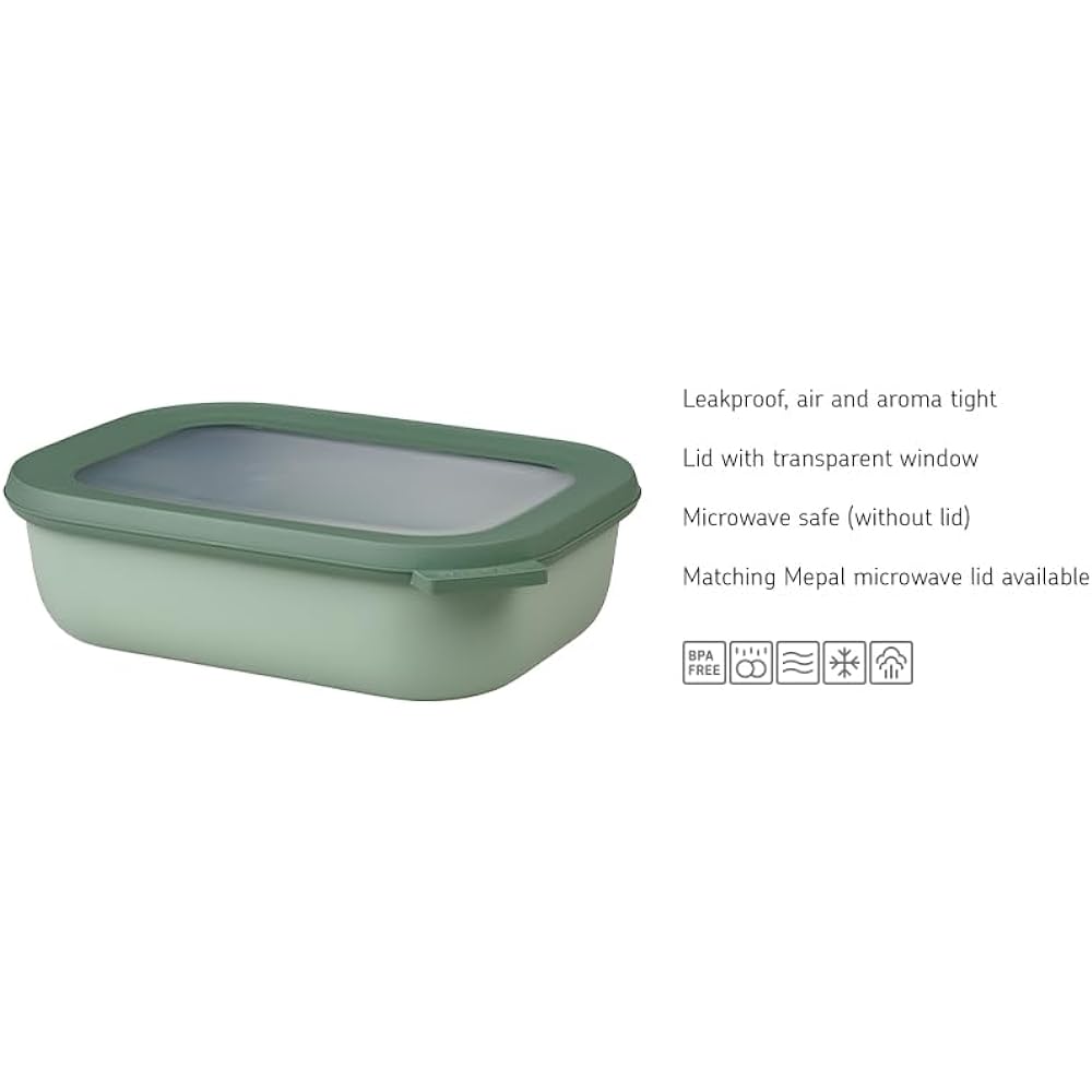Mepal Circular Rectangular 3-piece set Low Nordic White Mepal Cirqula Rectangular 3set Low