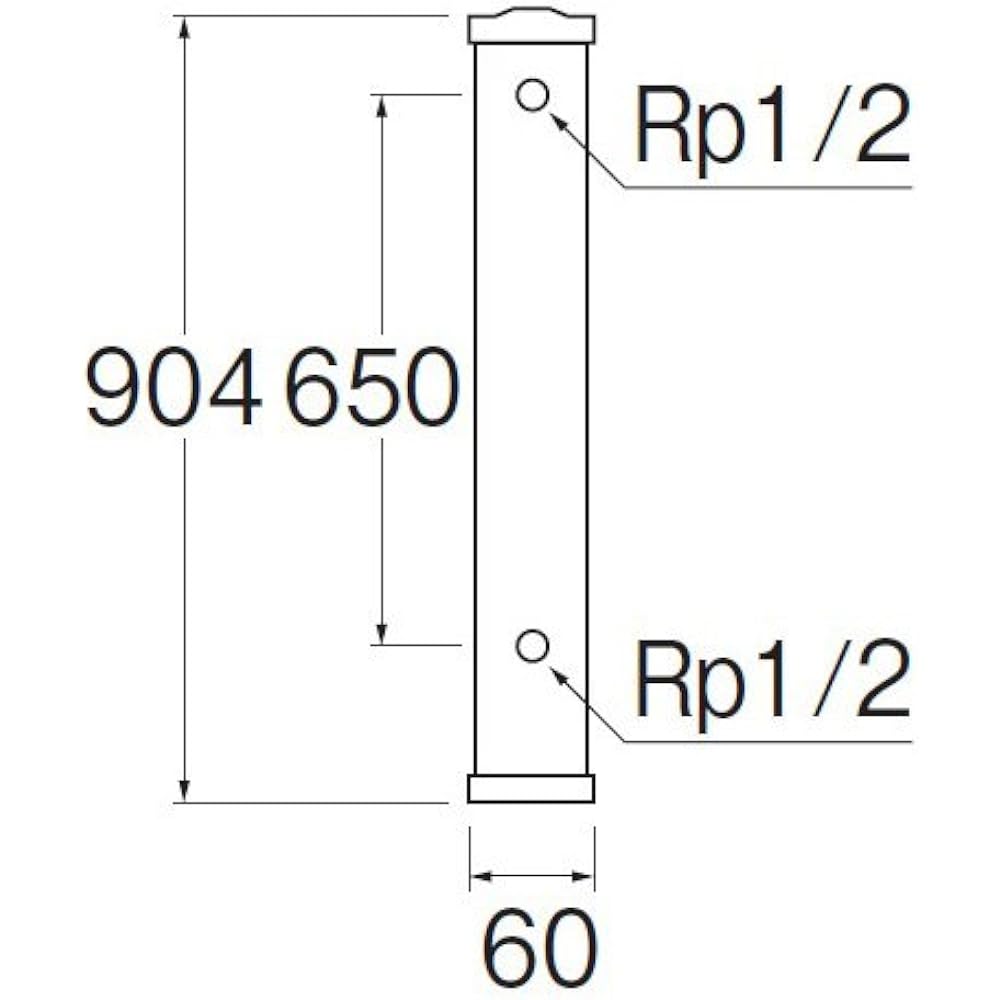 SANEI [Faucet pillar for outdoor faucet installation] Fully wood grain faucet pillar Light brown T803W-60X900LBR