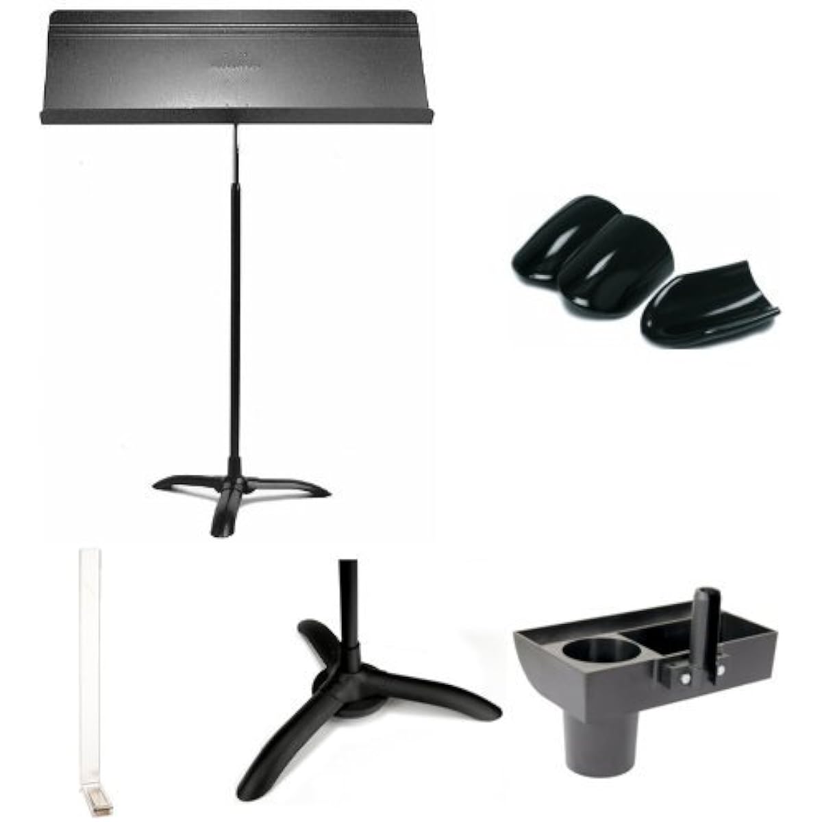 Manhattan Music Stand M51 Fourscore Stand Black Floor Protector Set