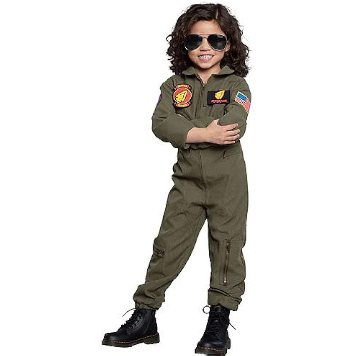 Child Top Gun Maverick Flight Suit Costume S Size 4-6 1pc