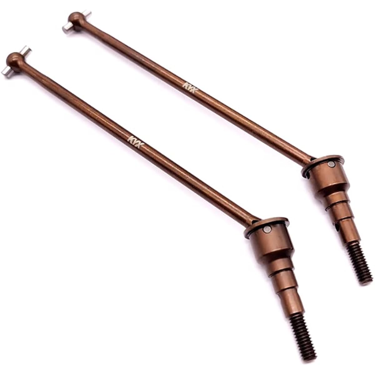 KYX Racing Hard Steel Front Rear CVD Drive Shaft Drive Shaft Upgrade Parts Accessories for 1/10 RC Crawler Car LOSI Lasernut U4 4WD