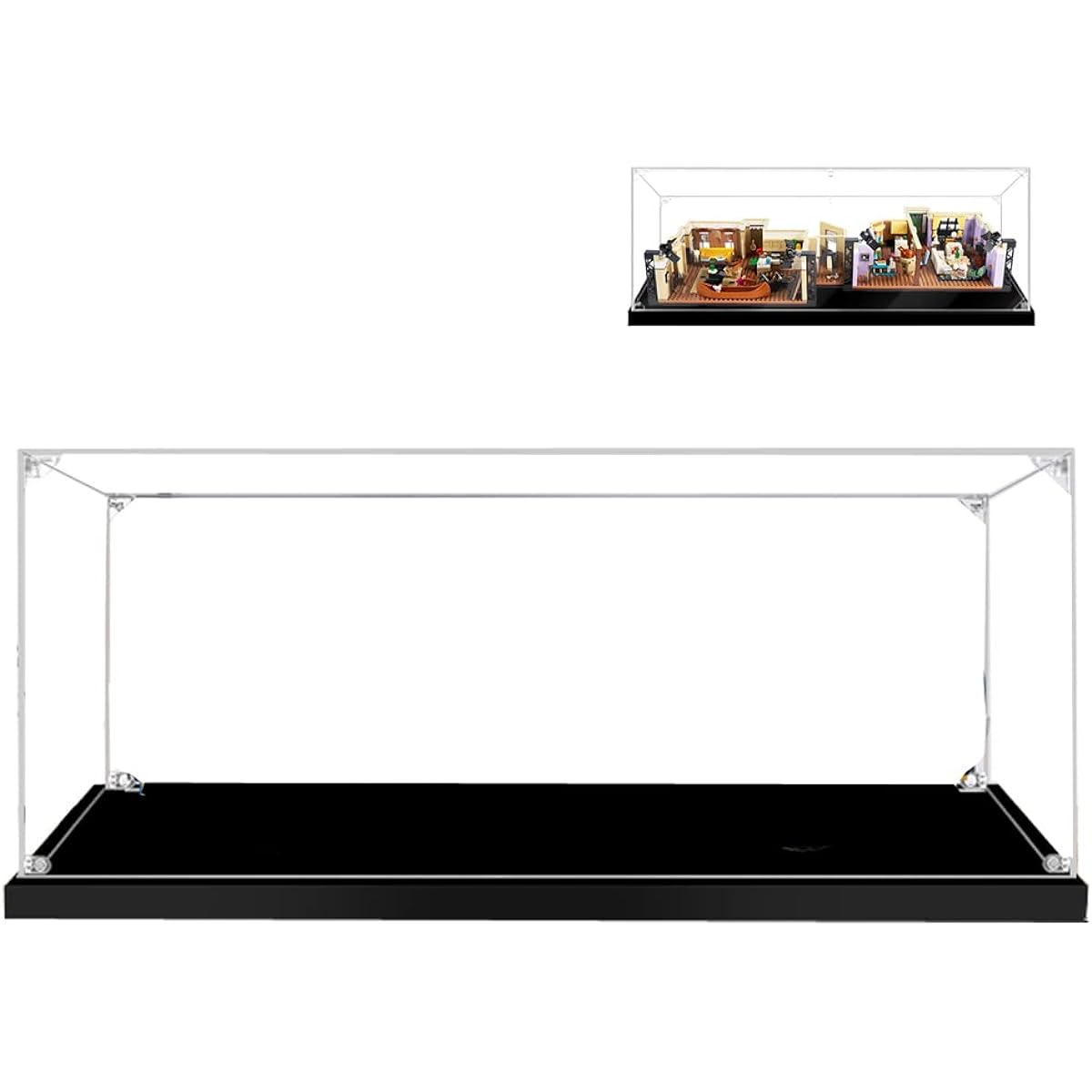 T-Club Acrylic Display Case for Lego 10292, Dustproof Clear Display Box Showcase for Lego 10292 The Friends Apartments (Model Not Included) (2mm)