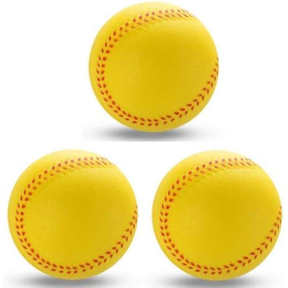 [Grepo] Urethane Balls for Baseball Practice, Yellow, Diameter 7cm, Fluorescent Color, Stands Out Even at Night, Batting, Toss Batting, Catchball, Training, Safety Set of 12