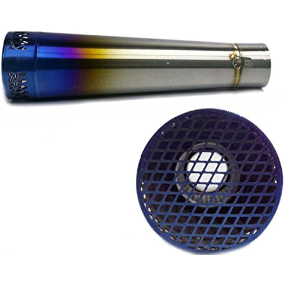 General Purpose 50.8mm Stainless Steel Short Silencer GP Slip-on Muffler/Mesh Jason Muffler Fake Titanium Hardened
