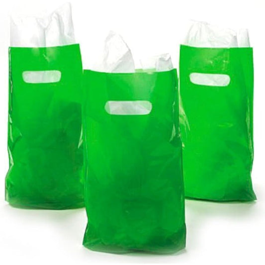 8.75" x 12" Green Treat/Goodie Bags (Pack of 50)