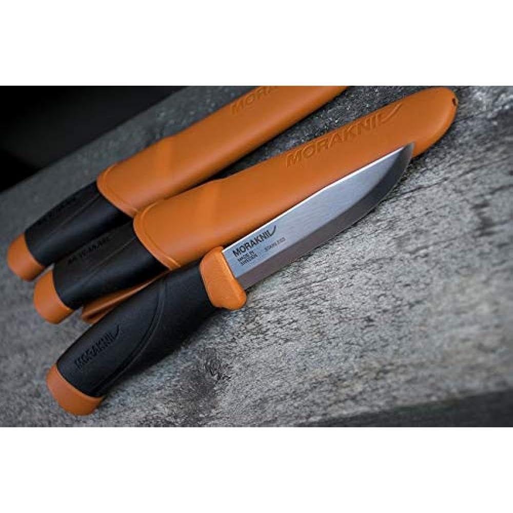 Morakniv Companion Heavy Duty Stainless Steel Blade Thickness 3.2mm Outdoor Knife Camping Knife (Burnt Orange)