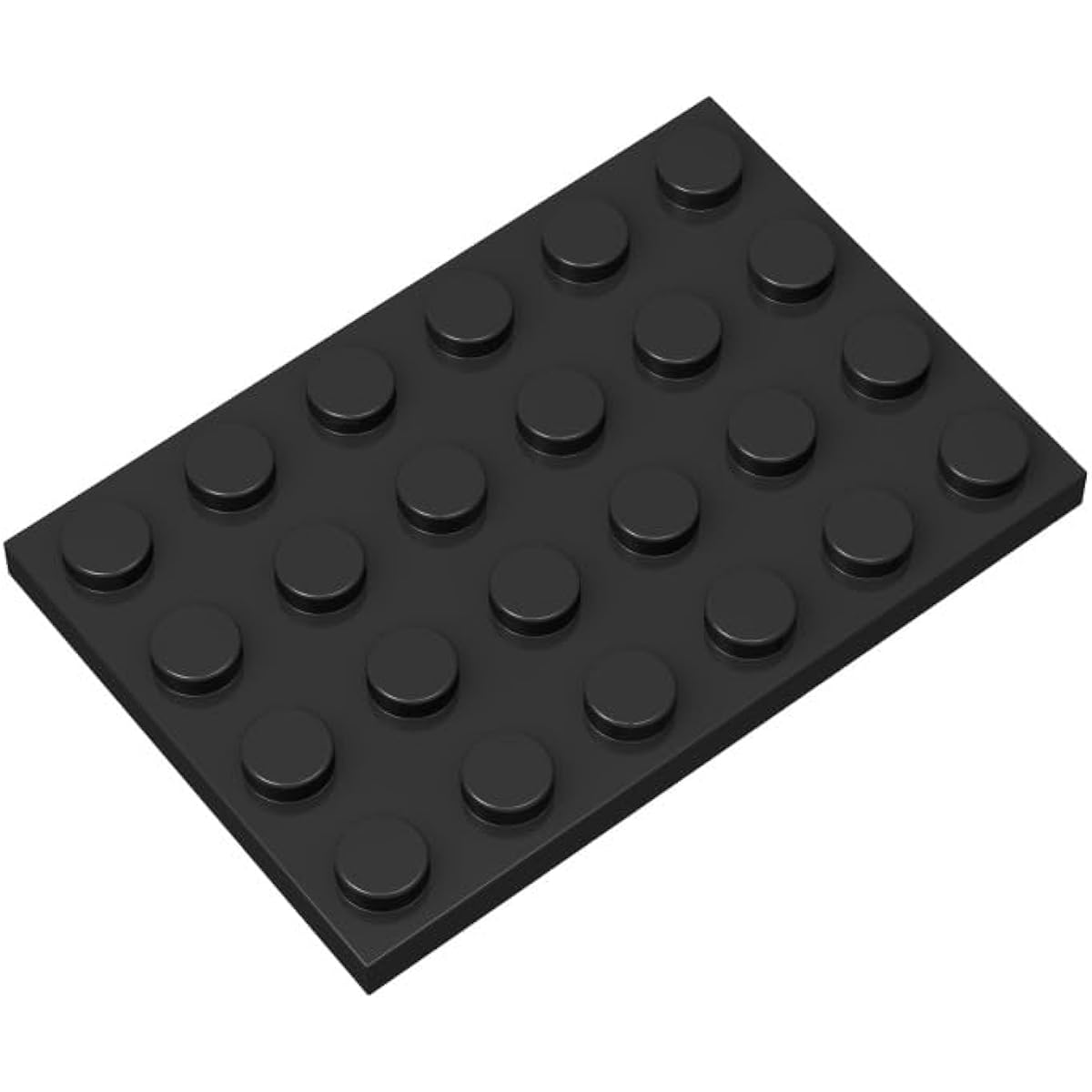 Classic Black Plates Bulk, Black Plates 4x6, Building Plates Flat 50 Pieces, Compatible with Lego Parts and Pieces: 4x6 Black Plates (Color: Black)