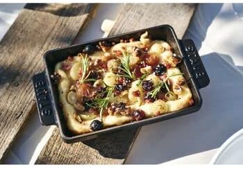 staub "Mini Rectangular Dish Black 15 x 11cm" Enamel Iron Gratin Dish [Authorized Japanese Product] Dish 40509-548