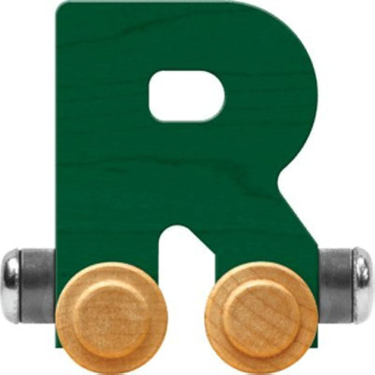 (Green) - NameTrain Bright Letter Car R - Made in USA (Green)