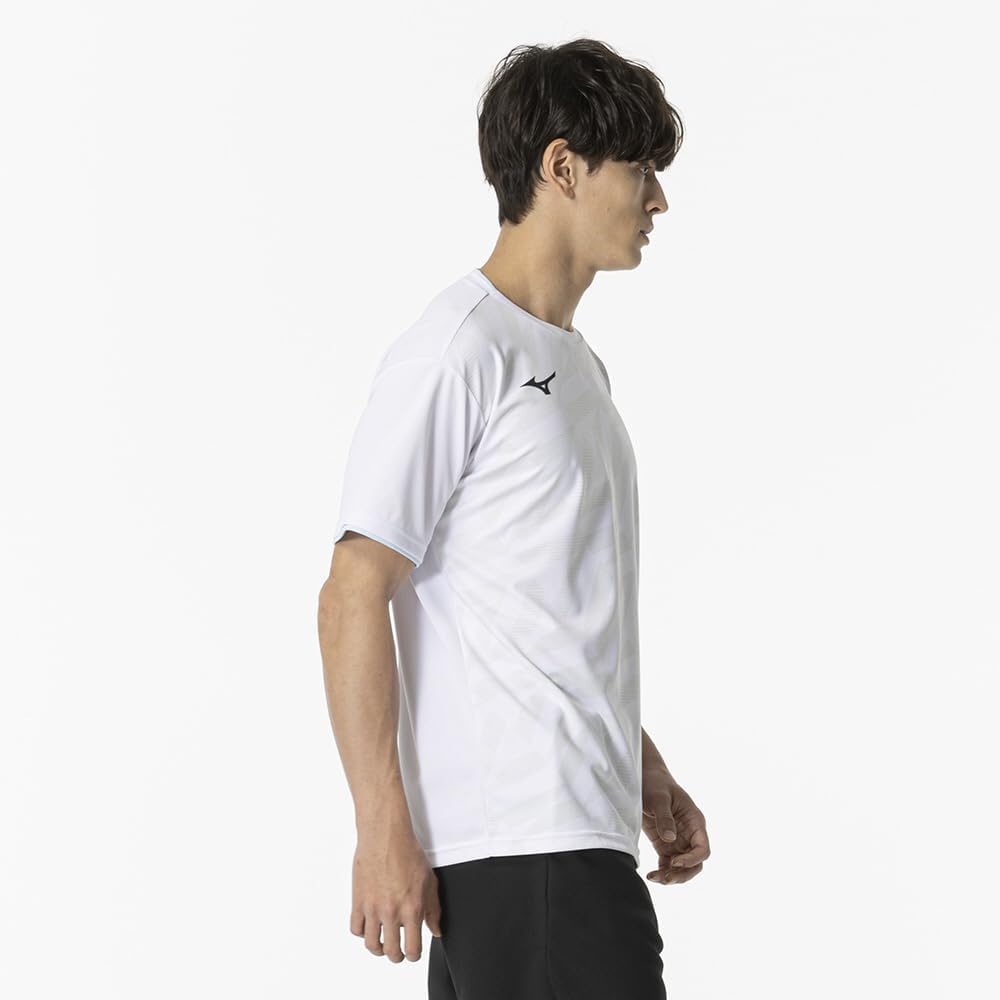 [Mizuno] Tennis Badminton Game Shirt, Short Sleeve, Sweat Absorbent, Quick Drying, Dynamotion Fit, Certified by Japan Badminton Association, Unisex 62JAB028