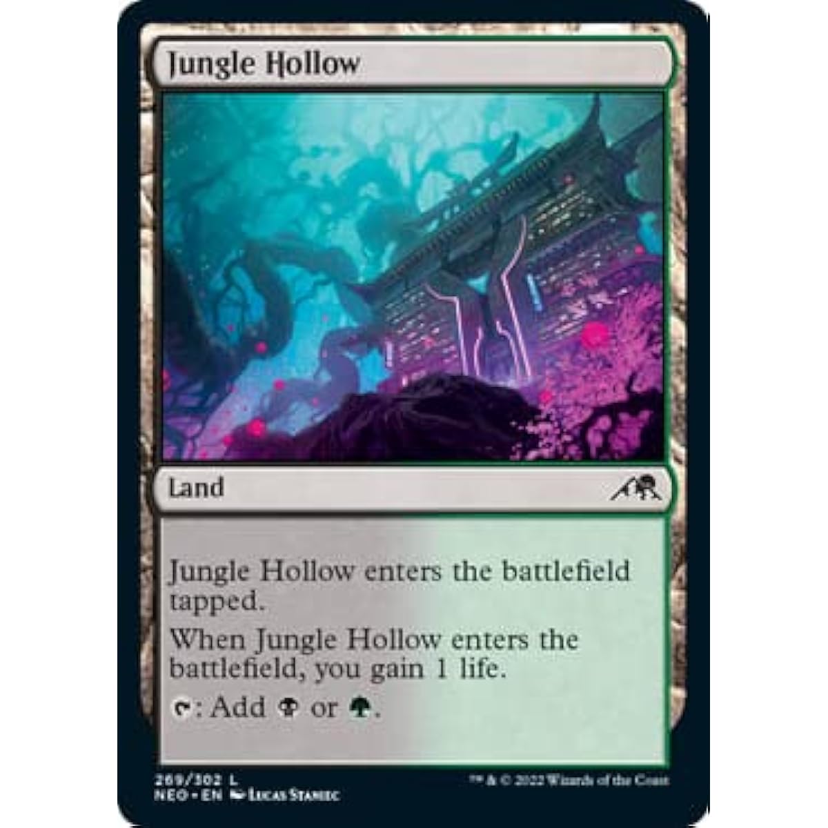 Magic: The Gathering Jungle Hollow (269) Foil Kamikawa: Neon Dynasty